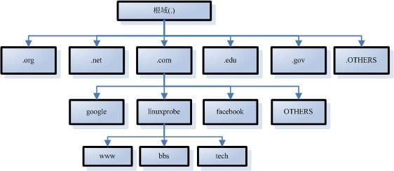DNS域名解析服务采用的目录树层次结构